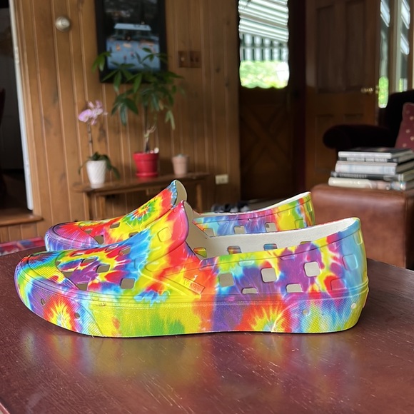 NEW Vans UA Slip On TRK Tie Dyed Rubber Comfort Sneaker NWT - Picture 3 of 7